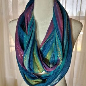 Vibrant color stripe scarf